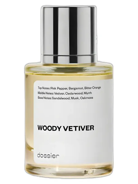 Frasco del perfume Dossier Woody Vetiver Eau de Parfum