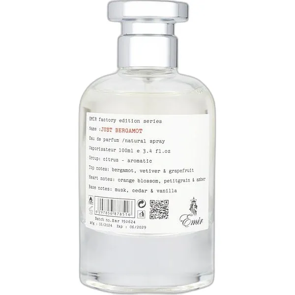 Frasco del perfume Emir Just Bergamot Eau de Parfum