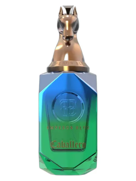 Frasco del perfume Emperor Blue Caballero