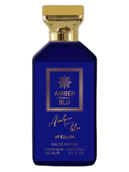 Frasco do perfume FAAN Amber Forever Blu