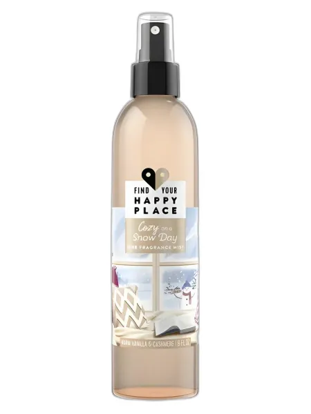 Frasco del perfume Find Your Happy Place Cozy On A Snow Day