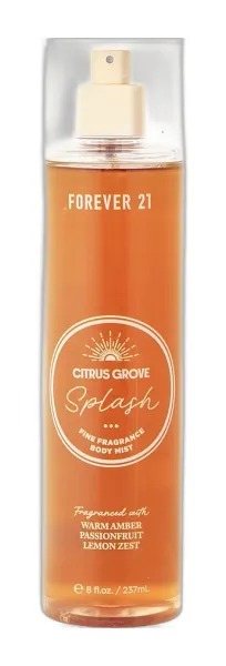 Frasco del perfume Forever 21 Citrus Grove Splash