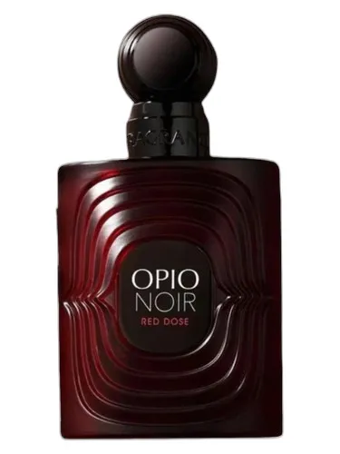 Frasco del perfume Fragrance World Opio Noir Red Dose