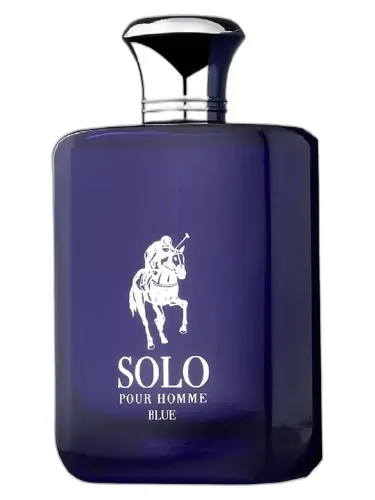 Frasco del perfume Fragrance World Solo Pour Homme Blue