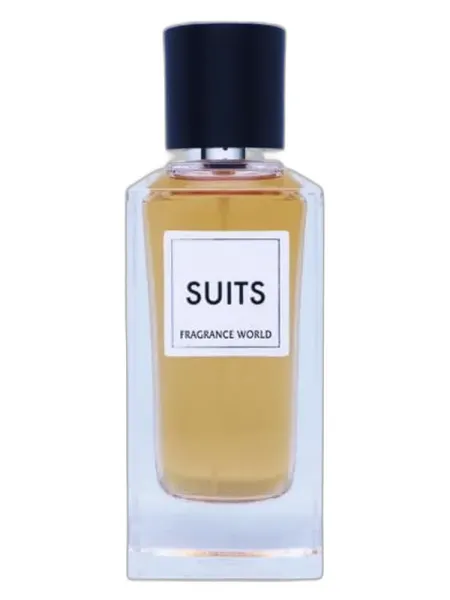 Frasco del perfume Fragrance World Suits unisex Eau de Parfum