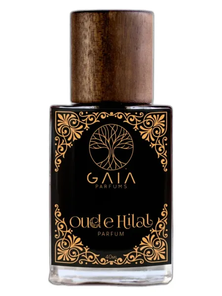 Frasco del perfume Gaia Parfums Oud e Hilal unisex Eau de Parfum