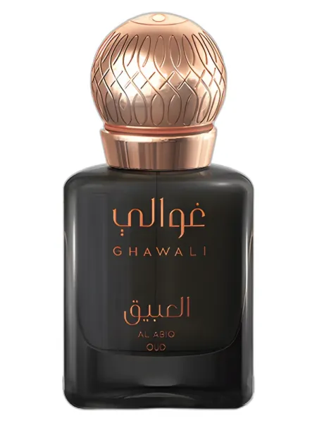 Frasco del perfume Ghawali Al Abiq Oud unisex Eau de Parfum