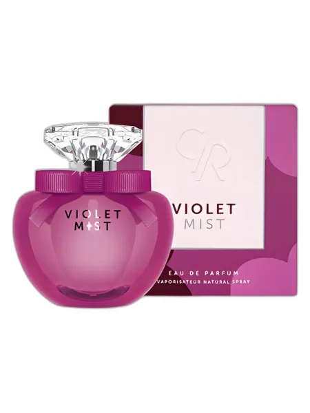 Frasco del perfume Golden Rose Violet Mist