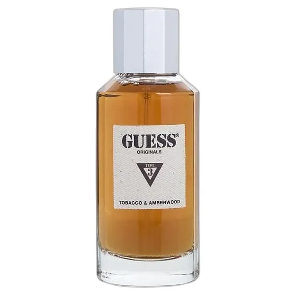 Frasco del perfume Guess Originals Type 3 Tobacco & Amberwood Eau de Parfum