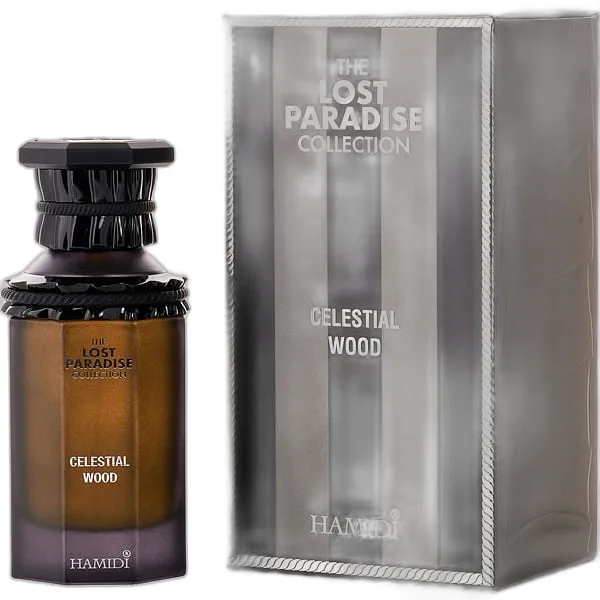 Frasco del perfume Hamidi Celestial Wood Eau de Parfum