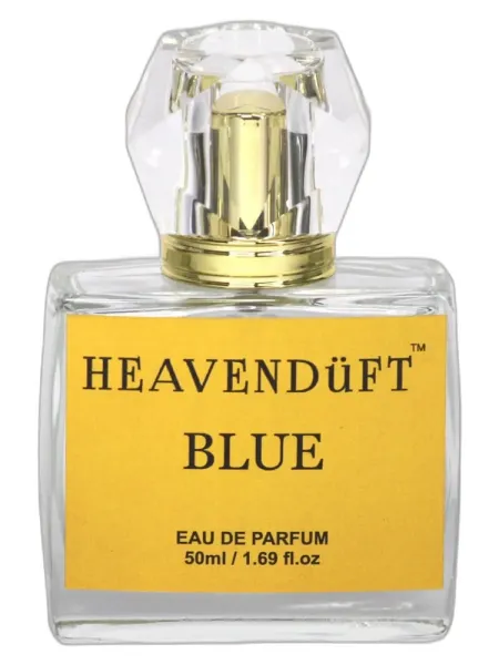 Frasco del perfume HeavenDuft Blue