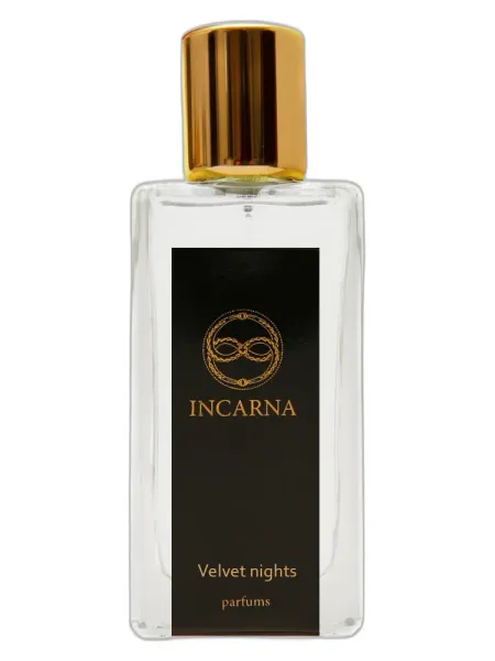 Frasco del perfume Incarna parfums Velvet nights unisex Eau de Parfum