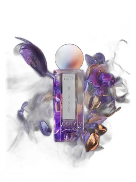 Frasco del perfume Infiniment Coty Paris L'Amour Pourpre unisex Eau de Parfum
