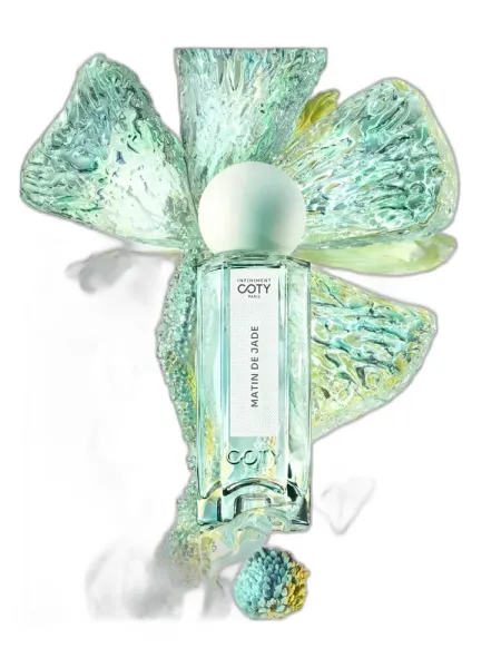 Frasco del perfume Infiniment Coty Paris Matin de Jade unisex Eau de Parfum