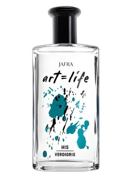 Frasco del perfume JAFRA Art = Life His Verdigris
