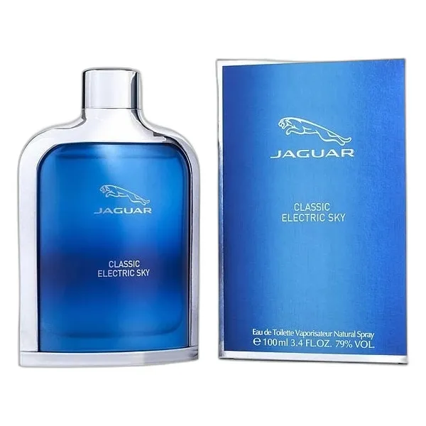 Frasco del perfume Jaguar Classic Electric Sky Eau de Toilette