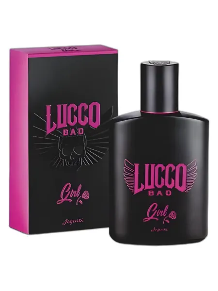 Frasco del perfume Jequiti Lucco Bad Girl