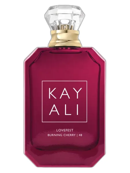Frasco del perfume Kayali Fragrances Lovefest Burning Cherry | 48 Eau de Parfum unisex Eau de Parfum