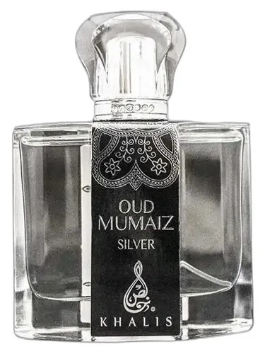 Frasco del perfume Khalis Oud Mumaiz Silver