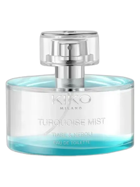 Frasco del perfume Kiko Milano Turquoise Mist Tiare & Neroli