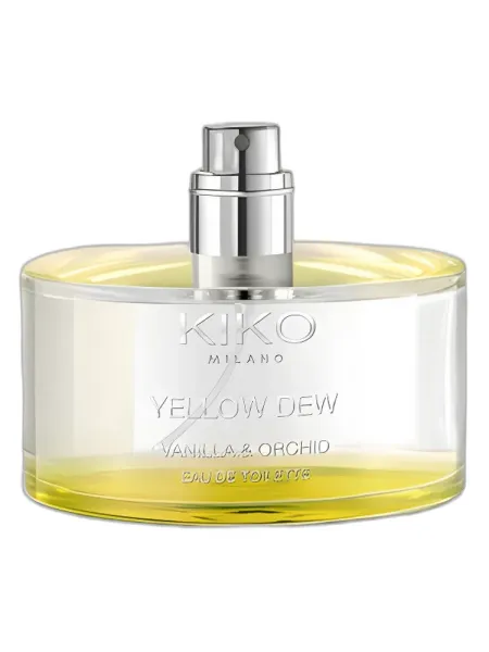 Frasco del perfume Kiko Milano Yellow Dew Vanilla & Orchid