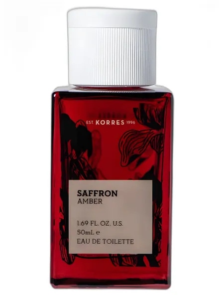 Frasco del perfume Korres Saffron Amber