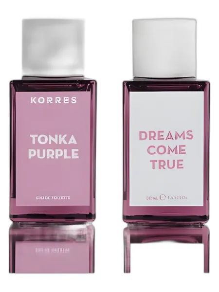 Frasco del perfume Korres Tonka Purple: Dreams Come True