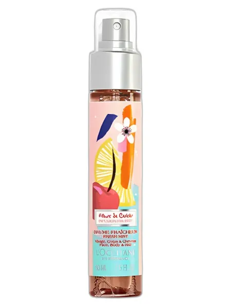 Frasco del perfume L'Occitane en Provence Brume Fraicheur Parfumee Fleurs de Cerisier Infusion Fruitee Eau de Parfum