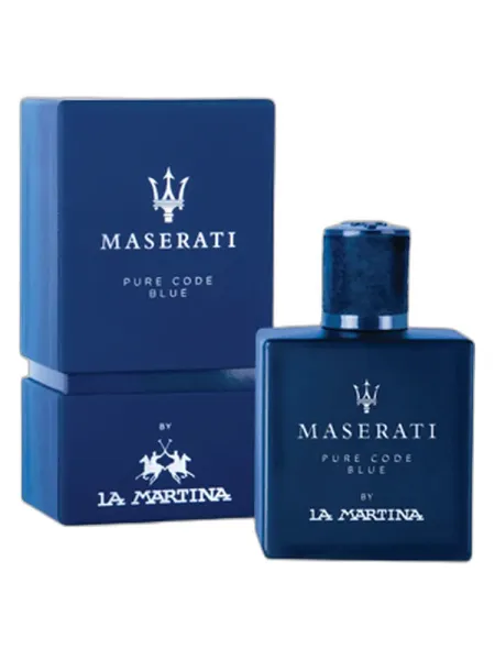 Frasco del perfume La Martina Maserati Pure Code Blue Eau de Cologne