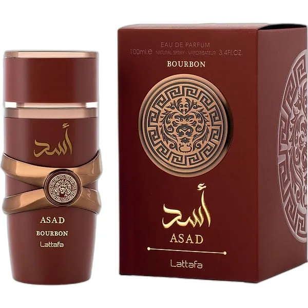 Frasco del perfume Lattafa Asad Bourbon Eau de Parfum