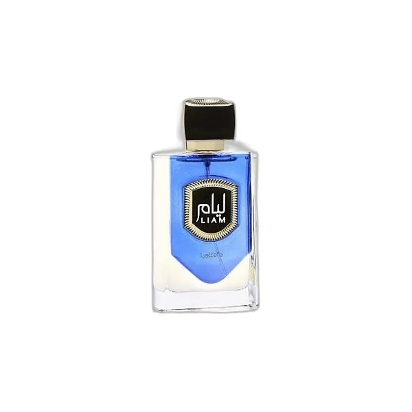 Frasco del perfume Lattafa Liam Blue Shine Eau de Parfum