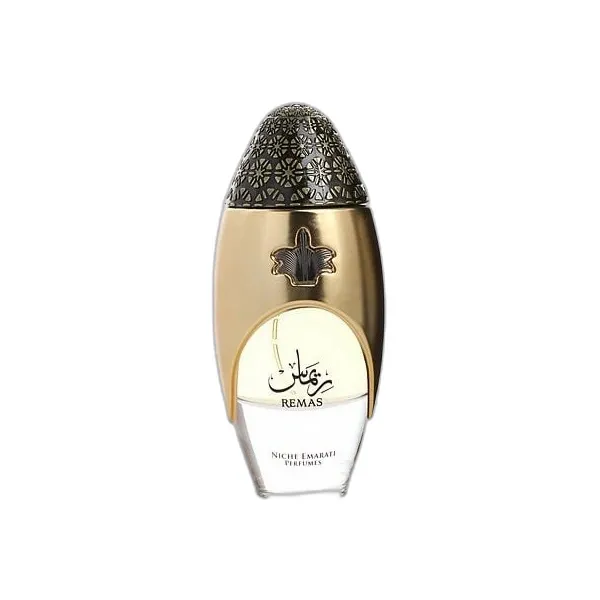 Frasco del perfume Lattafa Niche Emarati Remas Eau de Parfum