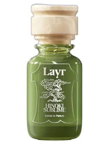Frasco del perfume LAYR Hinoki Sublime 2025
