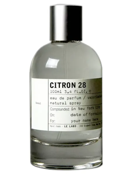 Frasco del perfume Le Labo Citron 28, Seoul unisex Eau de Parfum
