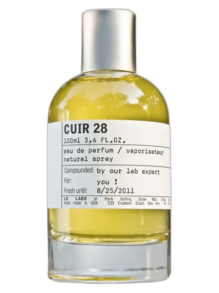 Frasco del perfume Le Labo Cuir 28 Dubai unisex
