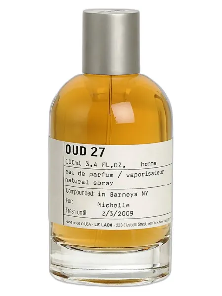 Frasco del perfume Le Labo Oud 27 unisex