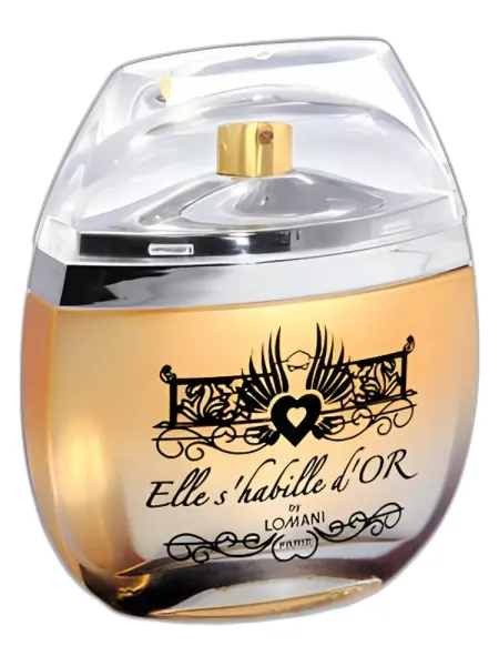 Frasco del perfume Lomani Elle s'habille d'or