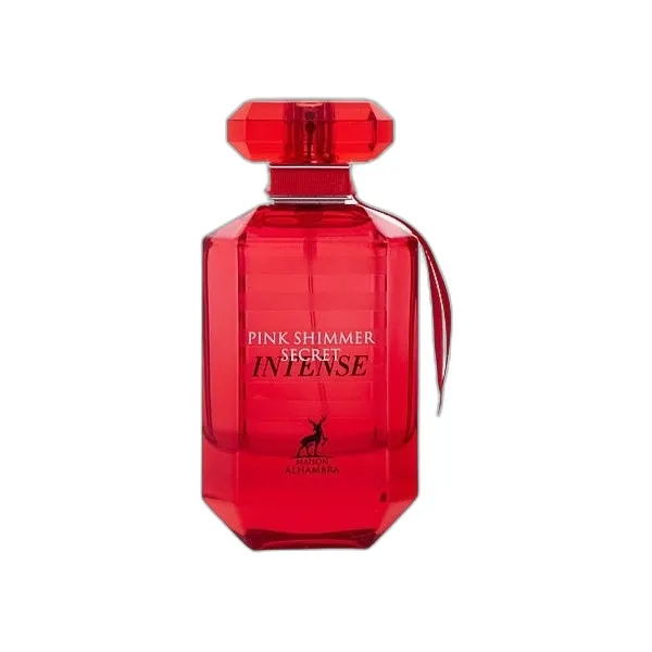 Frasco del perfume Maison Alhambra Pink Shimmer Secret Intense Eau de Parfum