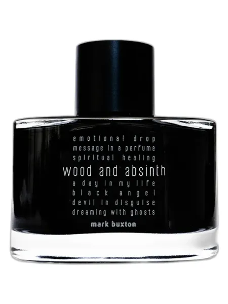 Frasco del perfume Mark Buxton Wood and Absinth unisex Eau de Parfum