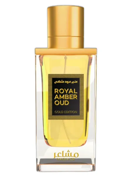 Frasco del perfume Mashaer Royal Amber Oud Gold Edition