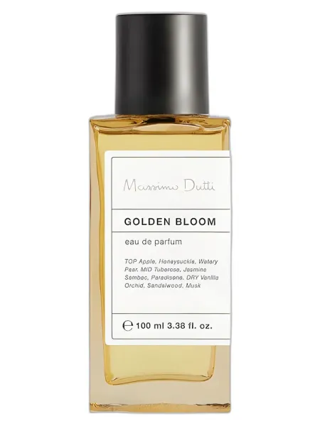 Frasco del perfume Massimo Dutti Golden Bloom unisex