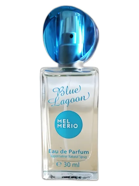 Frasco del perfume Mel Merio Blue Lagoon