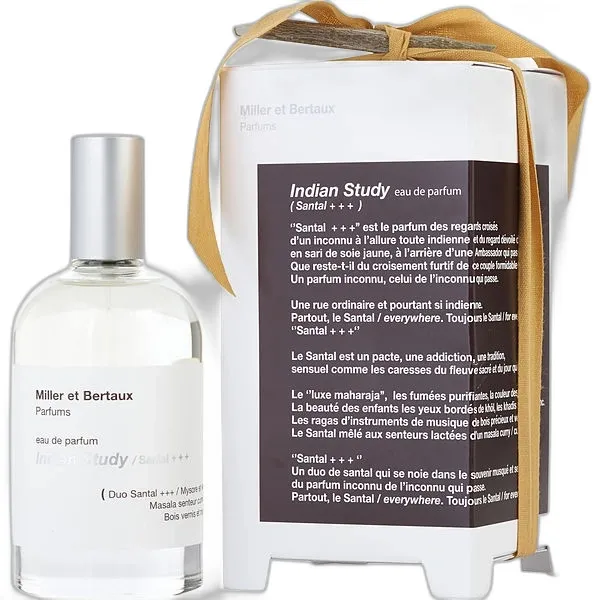 Frasco del perfume Miller Et Bertaux Indian Study/Santal Eau de Parfum