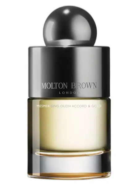 Frasco del perfume Molton Brown Mesmerising Oudh Accord & Gold unisex Eau de Toilette