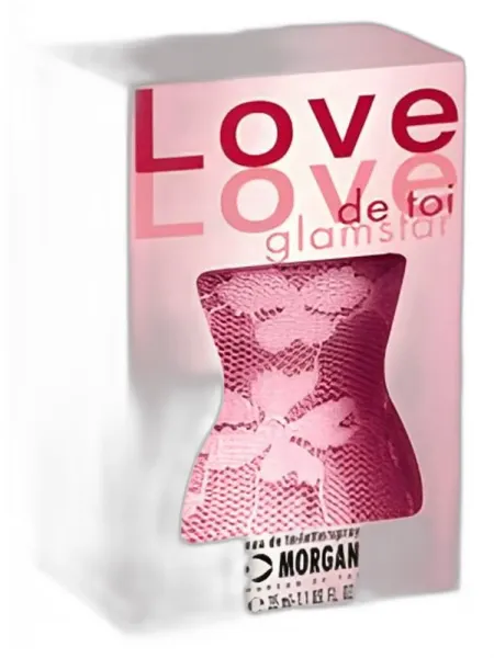 Frasco del perfume Morgan Love Love de Toi Glamstar