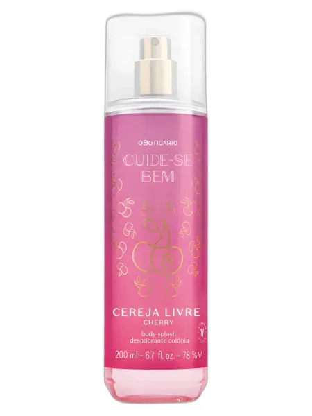 Frasco del perfume O Boticário Cuide-se Bem Cereja Livre O Boticario Eau de Cologne