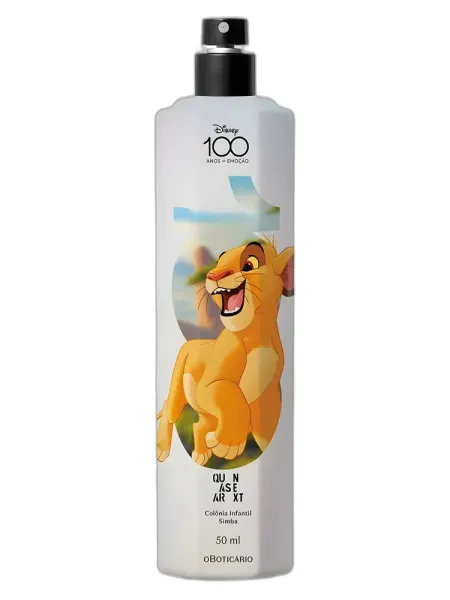Frasco del perfume O Boticário Quasar Next Disney 100 Anos Simba O Boticario