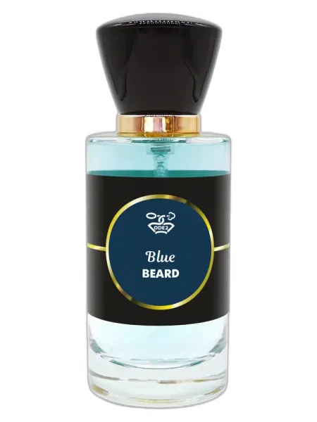 Frasco del perfume Odetu Blue Beard
