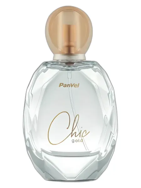 Frasco del perfume PanVel Chic Gold