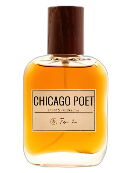 Frasco del perfume Parfums Karmic Hues Chicago Poet unisex Eau de Parfum
